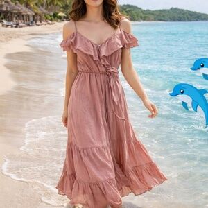 9seed mauve Wrap Dress p/s